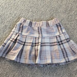 Abercrombie Kids Pink and Gray Plaid Skirt
